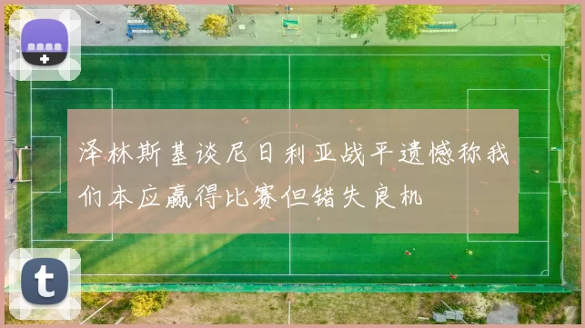 泽林斯基谈尼日利亚战平遗憾称我们本应赢得比赛但错失良机